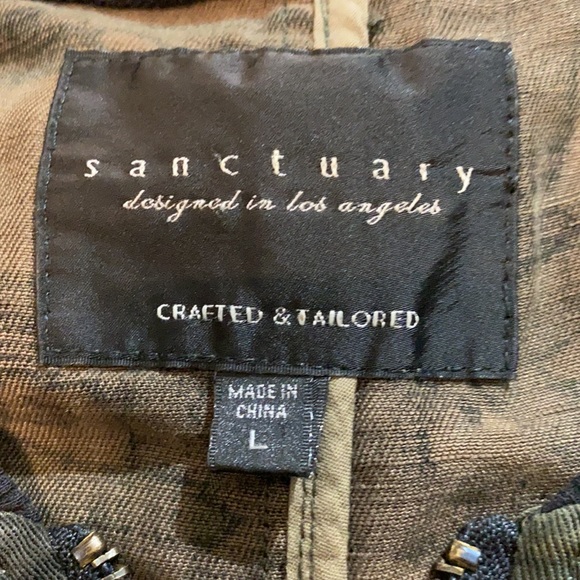 Camo print jacket army print size large coat long sleeve with pockets - Picture 7 of 8